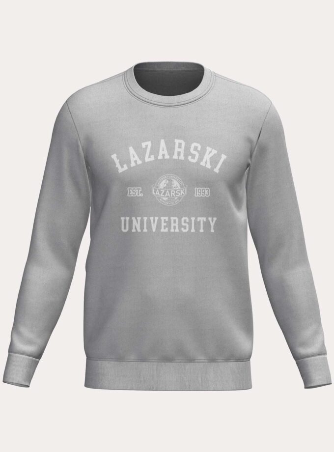 lazarski university longsleeve logo grey 2