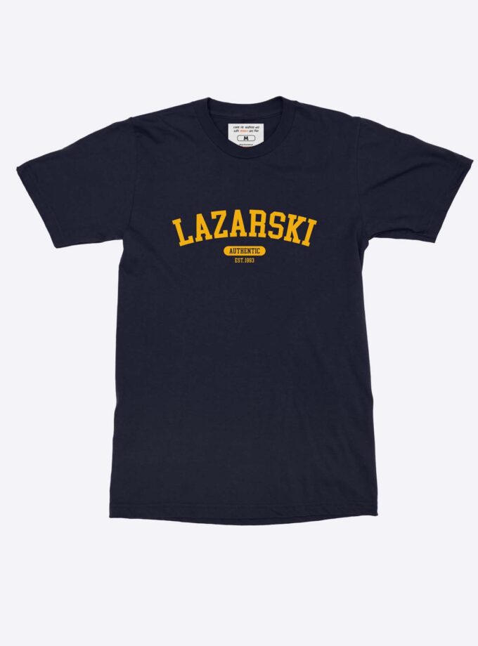 lazarski university tshirt authentic navy blue