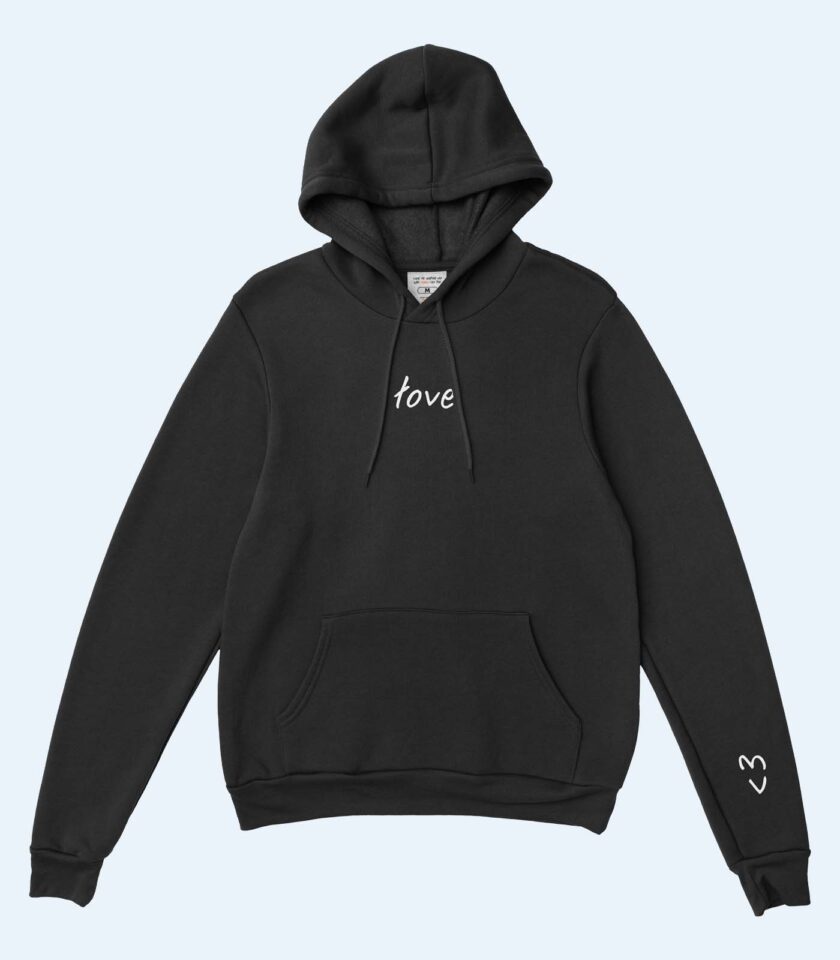 lazarski university hoodie love black 1